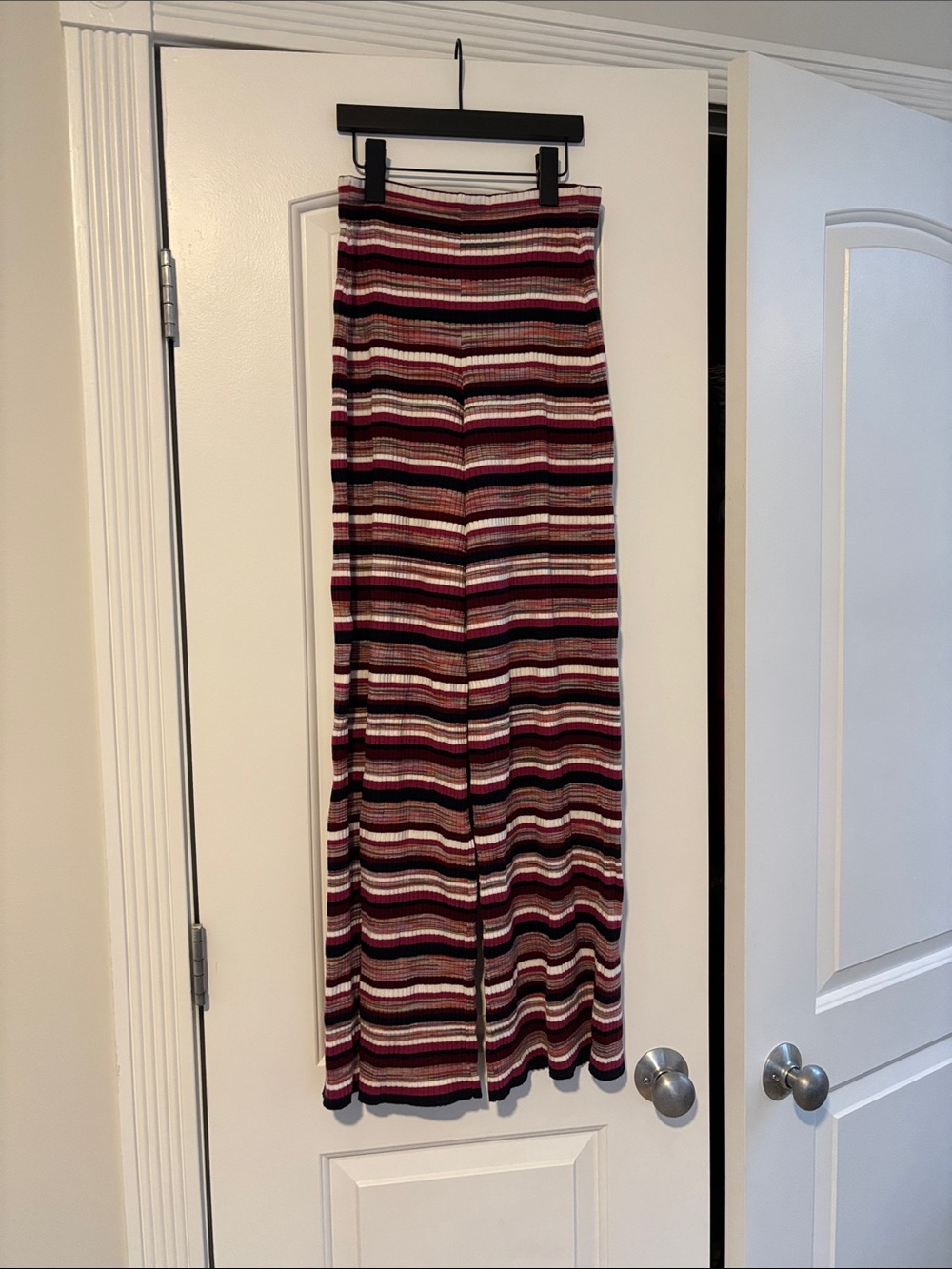 Sezane Knit multicolor wide leg pants
